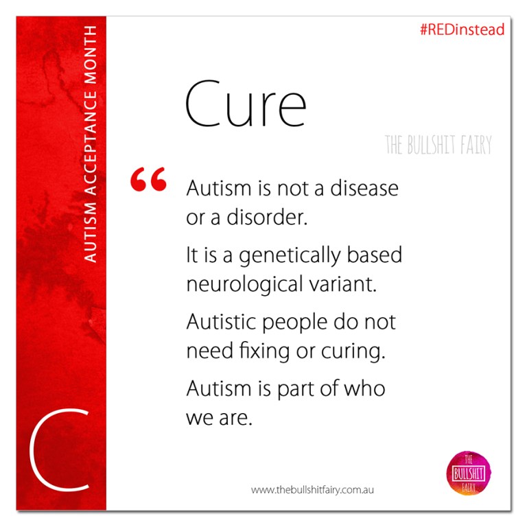 WP The Bullshit Fairy April _C is for Cure